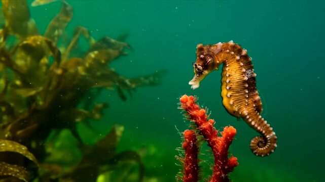 Underwater Seahorse Serenity: A Stunning Capture of Marine Life