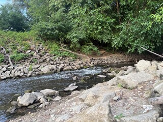 Bach, Bachlauf, stream, brook, Fluss, Steine, Kies, Sand, Strömung, Natur, Germany, Thunderstorm, Rhine, river, stones, gravel, sand, current, nature, landscape, waves, water, lake, Panorama, Relax