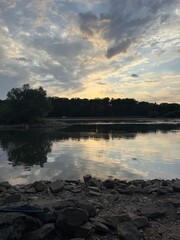 Rhein, Fluss, Steine, Kies, Sand, Strömung, Natur, Germany, Thunderstorm, Rhine, river, stones, gravel, sand, current, nature, landscape, waves, water, lake, Panorama, Relaxation, blue