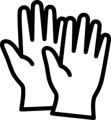 Obraz premium Medical gloves latex outline vector 