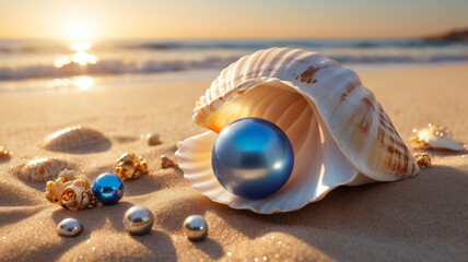 "Ocean Treasure": A Luxury Diamond Ring Inside a Pearl Seashel