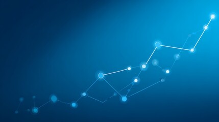 Line Chart against Digital Stock Market Background, Depicting Business Candlestick Trading Concept for Financial Data Presentation, with Dark Abstract Digital Wall Displaying Rising Mon