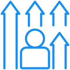 self improvement icon isolated on white background. Vector illustration icon knowledge and learning and other business