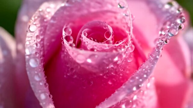 Dew-Kissed Pink Rose: A Macro Photography Masterpiece