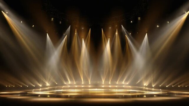 Golden stage lights