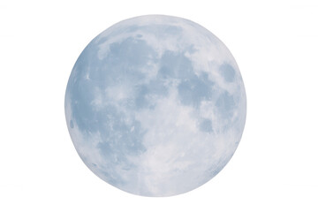 Naklejka premium Luminous full moon glowing softly, radiating celestial light with pristine clarity against transparent backdrop