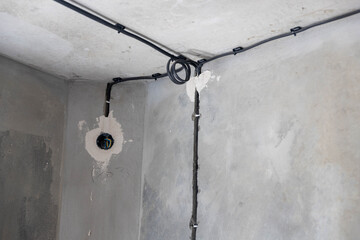 The installation of electrical conduits, cable trays,