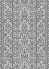 Seamless vintage damask wallpaper pattern with floral ornamental design for luxury decoration and fabric texture