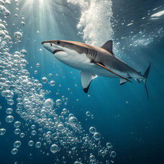 Fototapeta premium shark in the water