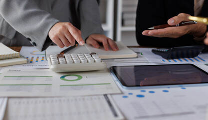 Financial Business analyze the graph of the company's performance to create profits and growth, Market research reports and income statistics, Financial and Accounting concept.	
