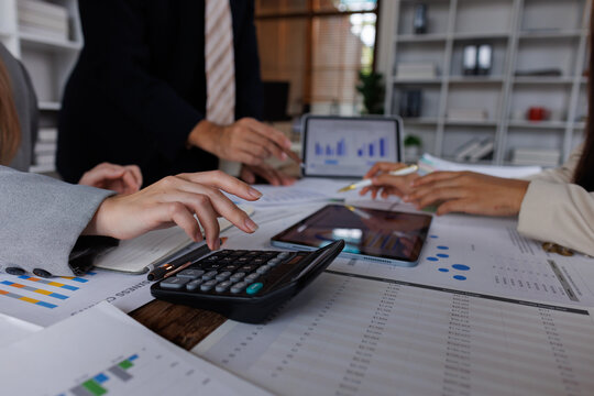 Auditor or internal revenue service staff, Business financial, accountant, women checking annual financial statements of company. Audit Concept.
