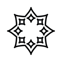 Islamic Hexagon icon design template