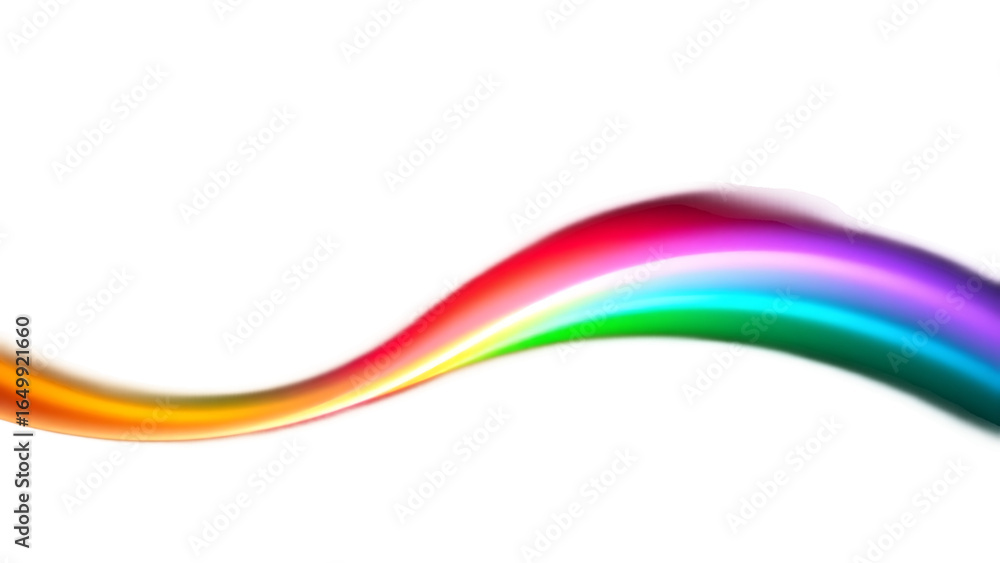 Aufkleber graphic rainbow on transparent background abstract colourful wave with light and curve effect bright