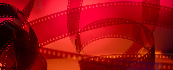 abstract cinematic background with film strip