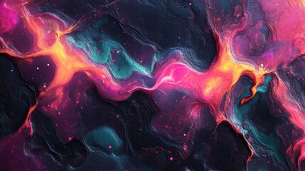 Abstract background texture space galaxy nebula cosmos universe color vibrant pink orange teal light glow energy rock mineral stone art