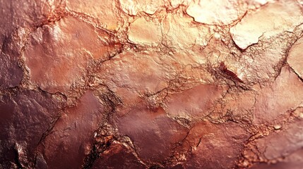 Fototapeta premium Texture rock stone copper rose gold abstract background crack mineral geology surface material pattern metal grunge design bronze earth nature