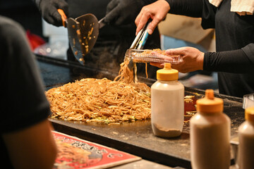 夏祭りの屋台イメージ・やきそば