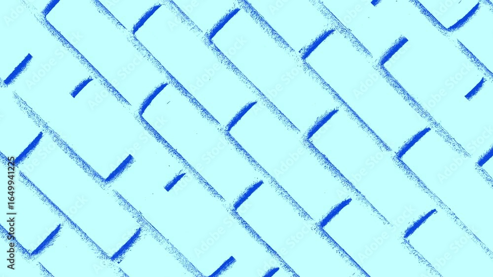 Aufkleber animated video of a light blue and dark blue abstract brick wall texture. this geometric pattern is 