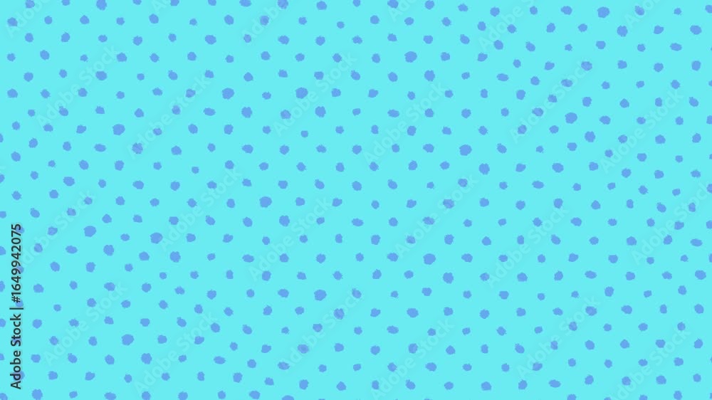 Aufkleber animated texture video featuring hand-drawn blue spots on a light aqua background. this seamless loo