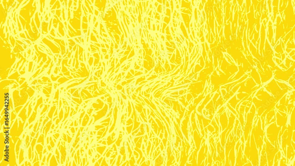Poster abstract yellow animated texture video background with chaotic, grunge-style lines. this dynamic mot