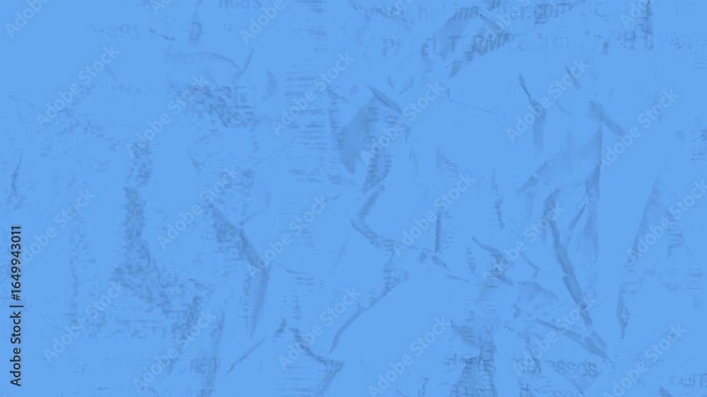 Aufkleber animated video texture featuring a blue crumpled paper background with subtle grunge and vintage tex