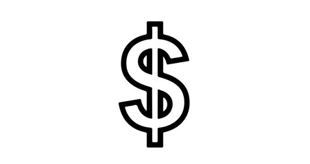 Object dollar sign currency symbol financial icon investment money wealth payment economy usd cash finance business 100 vector