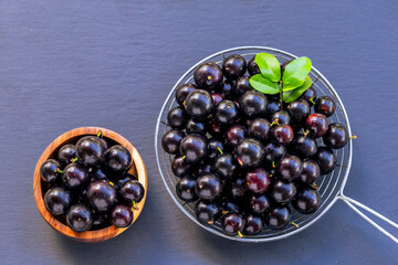 Exotic and delicious fresh Jaboticaba fruits, a fruit of Amazonian origin