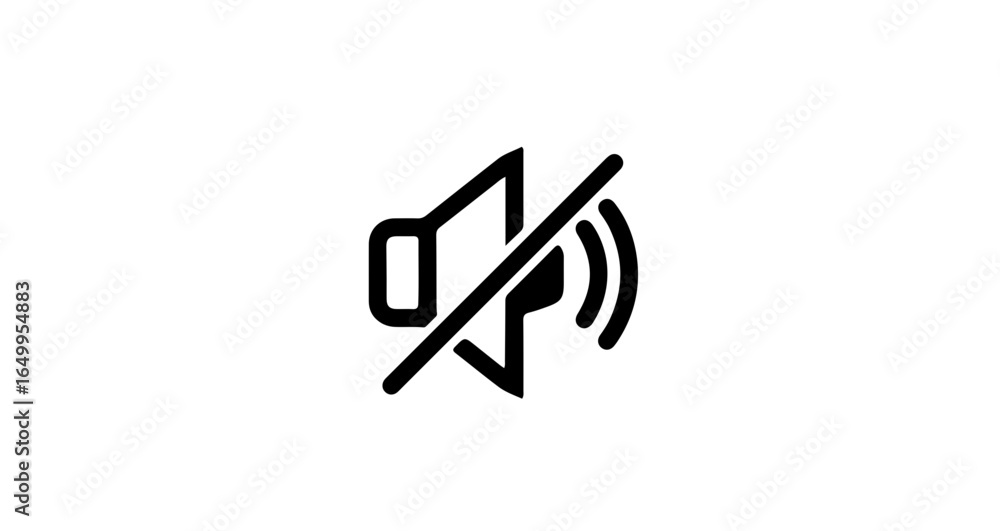 Aufkleber object mute sound icon vector illustration symbol for volume off silent mode notification and audio 