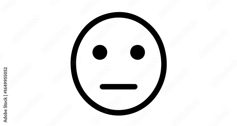 Aufkleber object simple face illustration with oval head eyes and mouth vector graphic design for web and prin