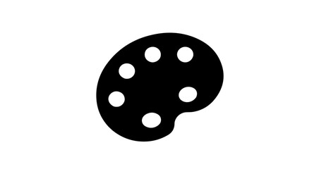 Object vector art illustration of artist paint palette for painting and art supply design element graphic resource vector