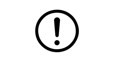 Object exclamation mark icon vector attention sign warning symbol danger caution alert error problem risk 100 px graphic vector