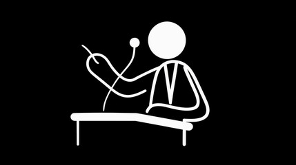 Lecturer with Microphone Pictogram/マイクで講演する人のピクトグラム1