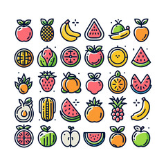 Fruits Icons set