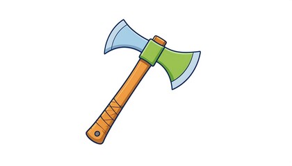 Cartoon illustration of a double-headed axe.