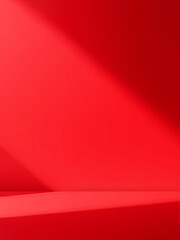 Abstract red gradient background, light and shadow on the backdrop with dimensions, hot tone wall with intense color, horizontal wallpaper.