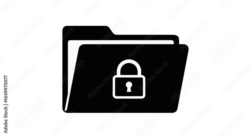 Fototapete object secure folder icon for data privacy and protection with file access control and confidential 