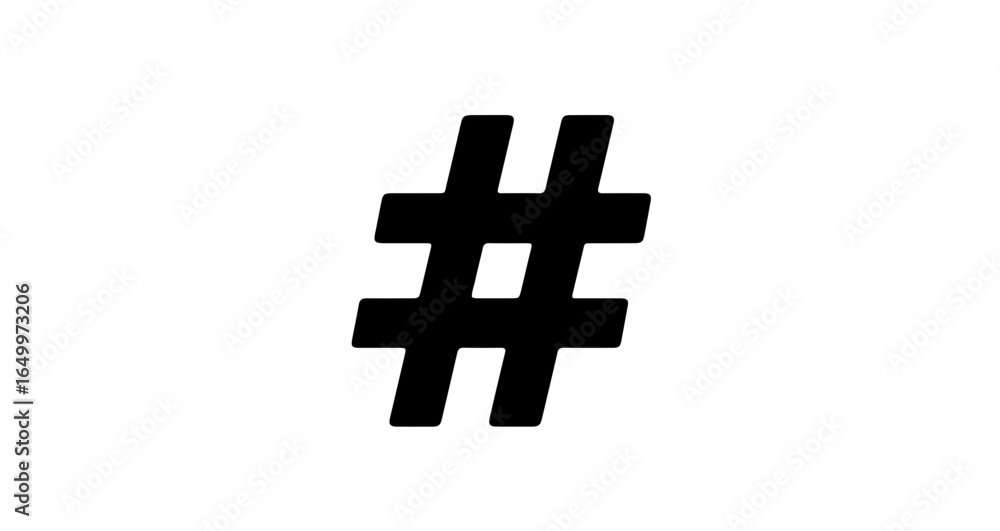 Poster object download high resolution black hashtag symbol image for social media marketing and design pro