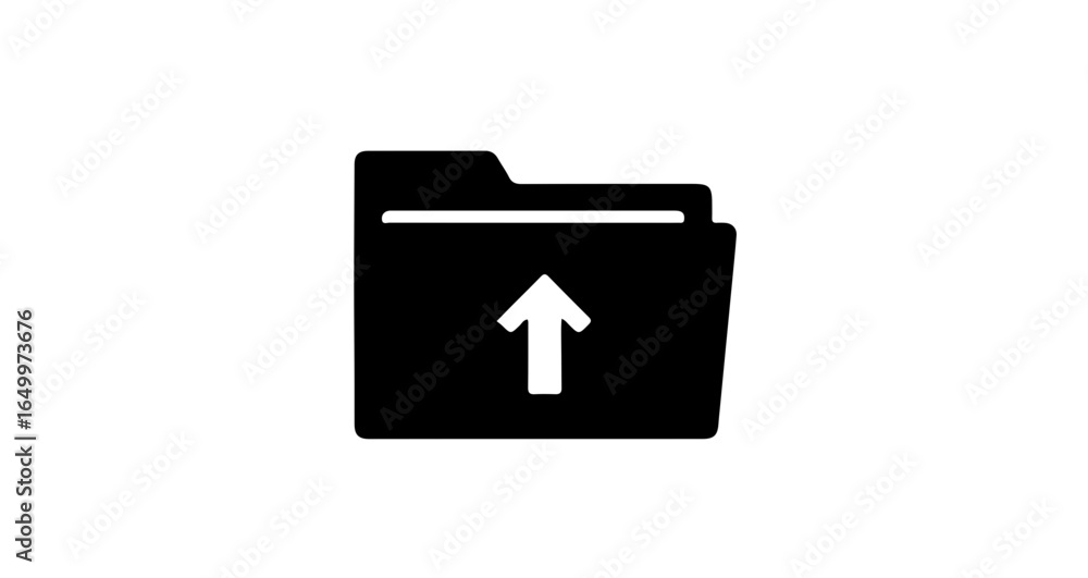 Fototapete object upload file to folder icon vector illustration for web design and application interface symbo