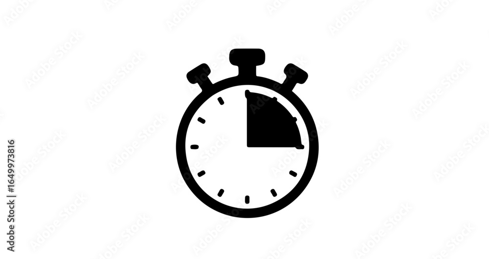 Poster object download stopwatch timer icon vector illustration time clock countdown symbol deadline urgent