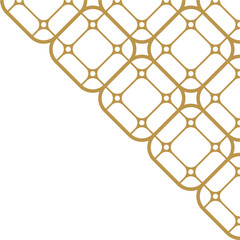 Abstract geometric corner decoration with a modern style