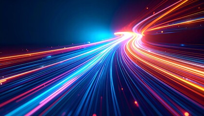 Abstract design of swirling, vibrant light trails.