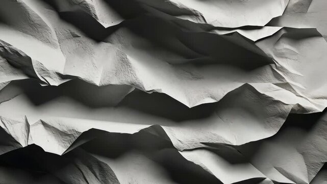 Abstract White Crumpled Paper Texture Motion Background for Graphic Design Projects