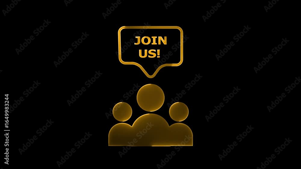 Poster glowing neon communication icons isolated . discussion, speech bubble icon animation . business meti
