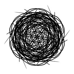 abstract vector illustration, Abstract Minimalist Circular Line Art