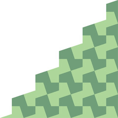 Abstract geometric corner decoration with a modern style