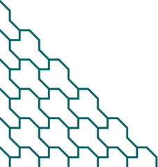 Abstract geometric corner decoration with a modern style