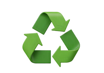 Obraz premium Vibrant green recycling symbol promoting sustainability and eco-friendly practices for a healthier planet