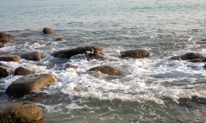 sea waves on the rocks