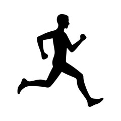 Silhouette Runner Icon | Clean Minimal Vector