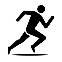 Silhouette Runner Icon | Clean Minimal Vector